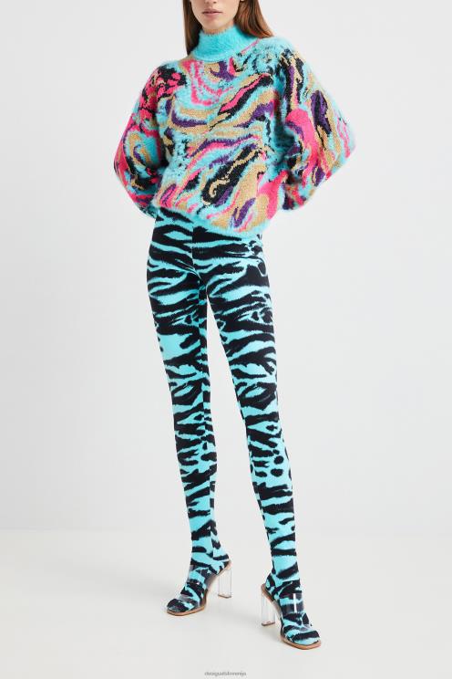 oblačila NFXLT1117 ženske Desigual pleten pulover z ovratnikom