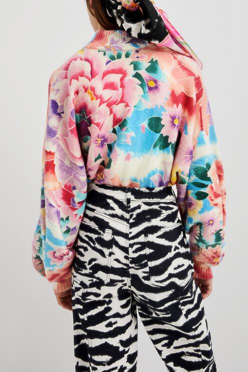 oblačila NFXLT1119 ženske Desigual prevelik pleten pulover