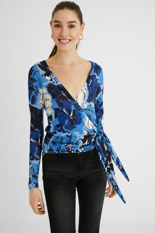 oblačila NFXLT1163 ženske Desigual pleten skakalec s potiskom