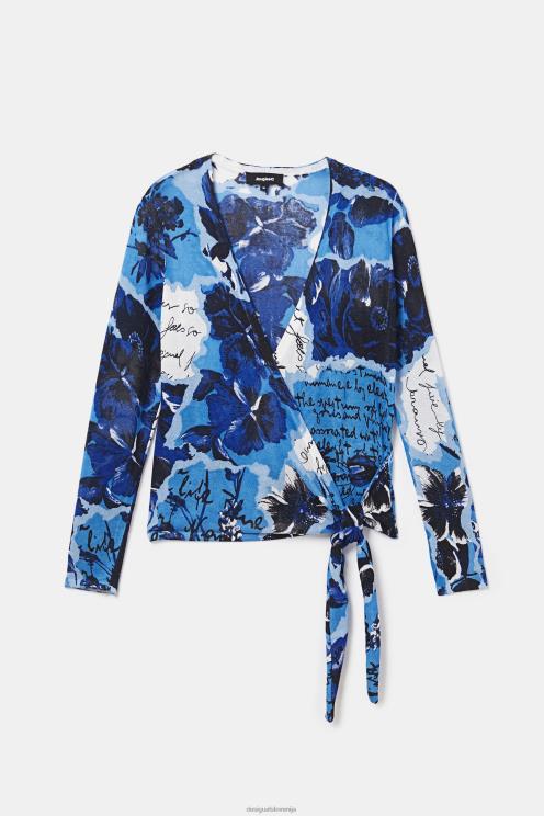 oblačila NFXLT1163 ženske Desigual pleten skakalec s potiskom