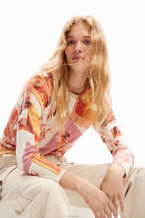 oblačila NFXLT12 ženske Desigual fin kolažni pulover