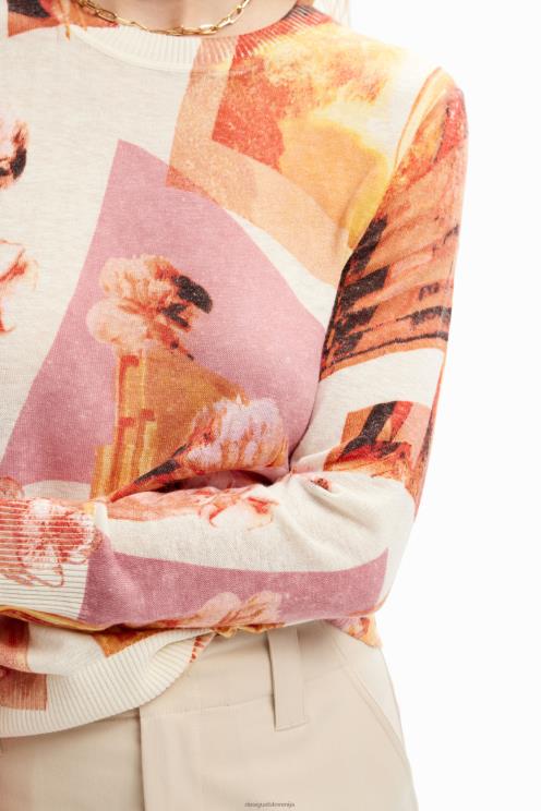 oblačila NFXLT12 ženske Desigual fin kolažni pulover