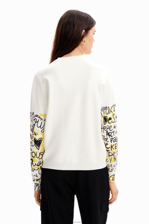 oblačila NFXLT15 ženske Desigual pulover z vezenjem mickey mouse