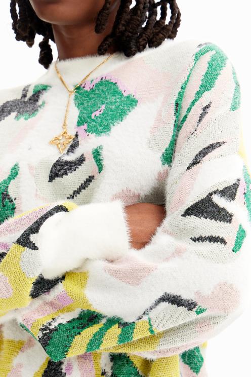 oblačila NFXLT210 ženske Desigual oversize umetniški pulover