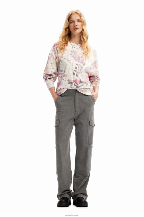 oblačila NFXLT263 ženske Desigual prevelik časopisni jopič