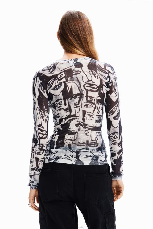 oblačila NFXLT280 ženske Desigual pulover z umetniškimi obrazi