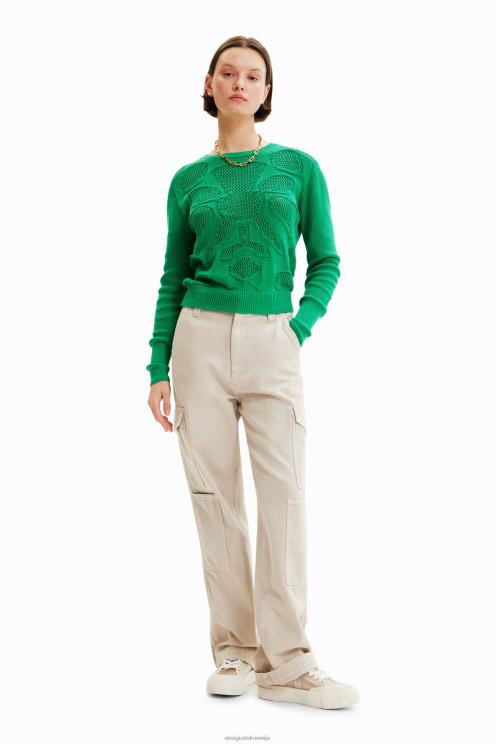 oblačila NFXLT295 ženske Desigual odprt cvetlični pulover