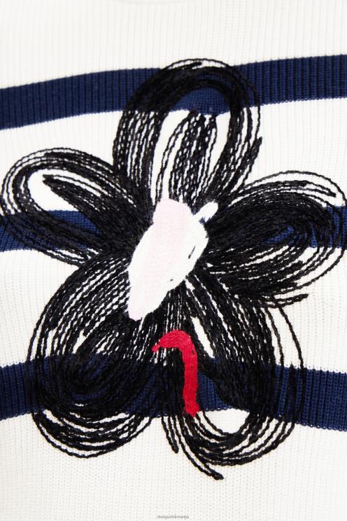 oblačila NFXLT307 ženske Desigual črtast cvetlični pulover