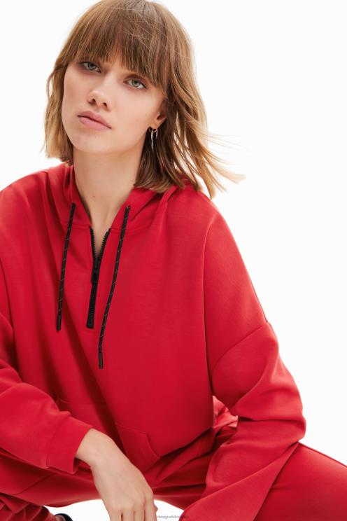 oblačila NFXLT392 ženske Desigual oversize mehak pulover s kapuco