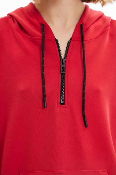 oblačila NFXLT392 ženske Desigual oversize mehak pulover s kapuco