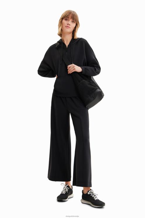 oblačila NFXLT910 ženske Desigual oversize mehak pulover s kapuco