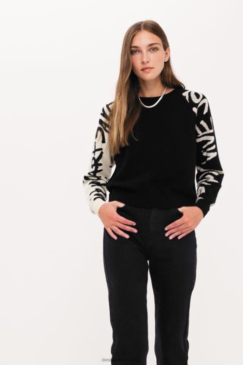 oblačila NFXLT979 ženske Desigual pulover z rokavi manifesto