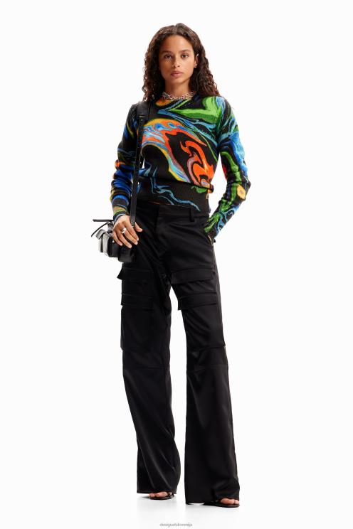 oblačila NFXLT992 ženske Desigual marmoriran pulover