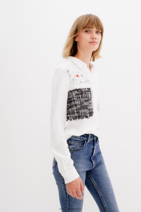 oblačila NFXLT1022 ženske Desigual patchwork in cvetlična majica