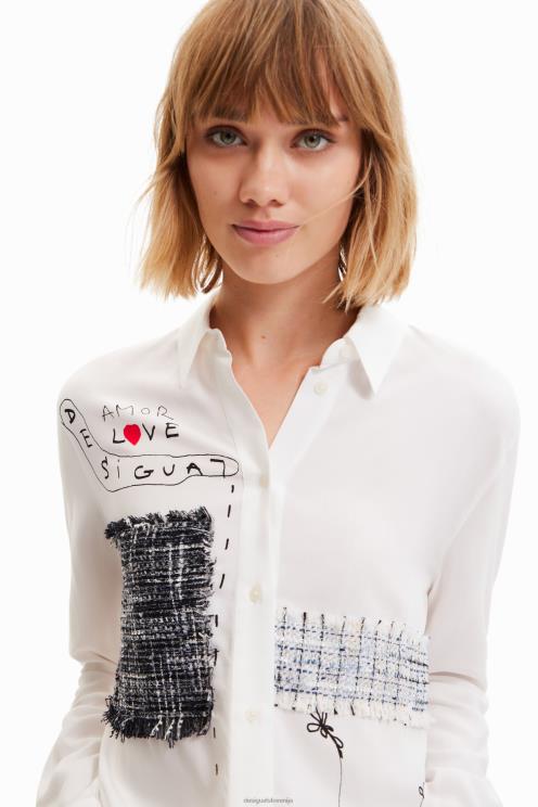 oblačila NFXLT1022 ženske Desigual patchwork in cvetlična majica