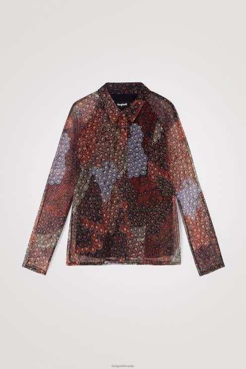 oblačila NFXLT1040 ženske Desigual elastični frizi za bluze