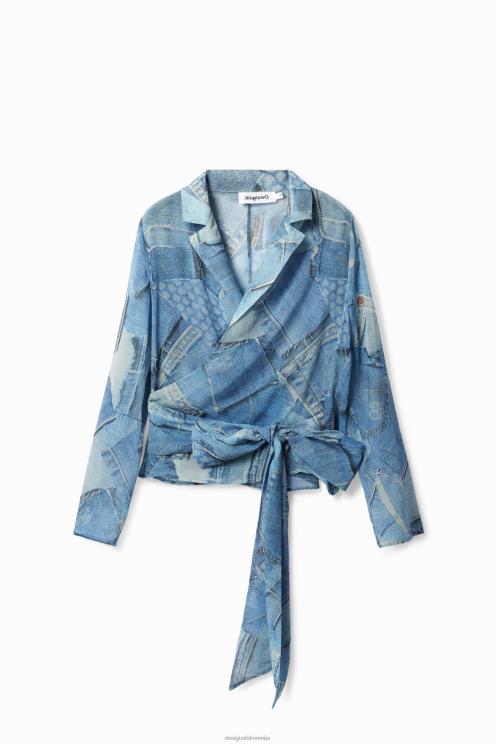 oblačila NFXLT106 ženske Desigual denim patchwork bluza na ovoj