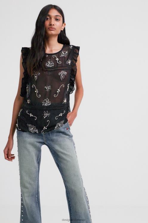 oblačila NFXLT1084 ženske Desigual prosojna bluza johnson hartig