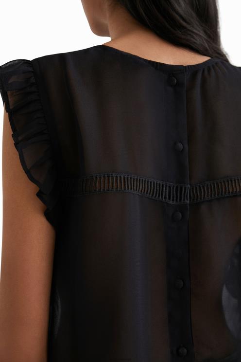 oblačila NFXLT1084 ženske Desigual prosojna bluza johnson hartig