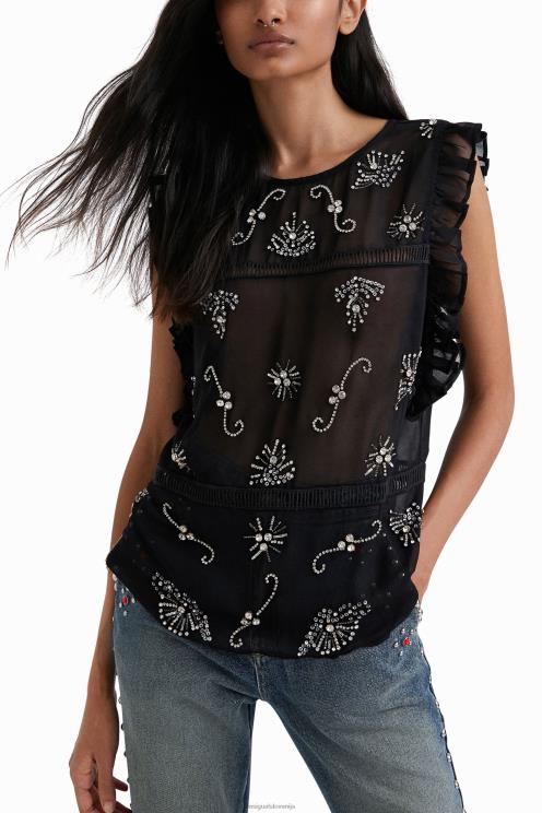 oblačila NFXLT1084 ženske Desigual prosojna bluza johnson hartig