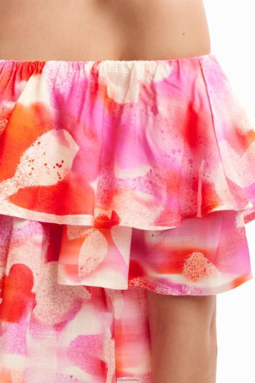 oblačila NFXLT1160 ženske Desigual bluza s cvetličnimi volančki