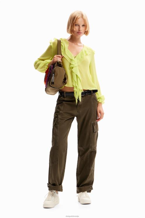 oblačila NFXLT146 ženske Desigual bluza z naborki