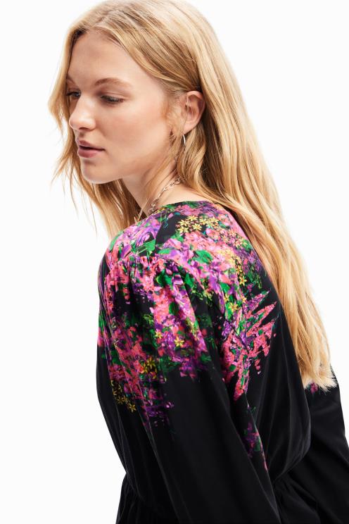 oblačila NFXLT212 ženske Desigual digitalna bluza s cvetličnim ovojom
