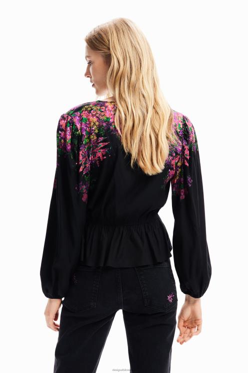 oblačila NFXLT212 ženske Desigual digitalna bluza s cvetličnim ovojom