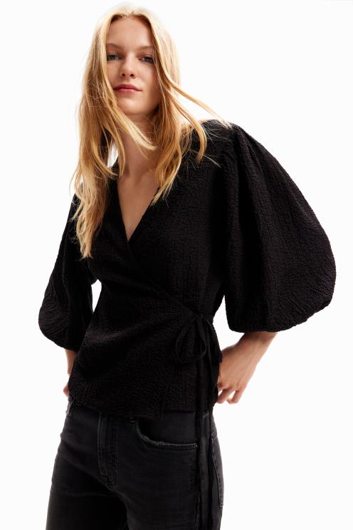 oblačila NFXLT248 ženske Desigual teksturirana bluza na ovoj