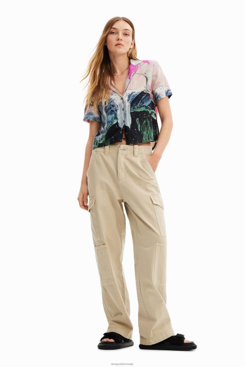 oblačila NFXLT276 ženske Desigual kratka fantazijska majica