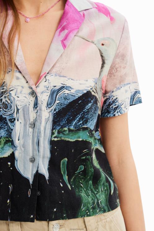 oblačila NFXLT276 ženske Desigual kratka fantazijska majica