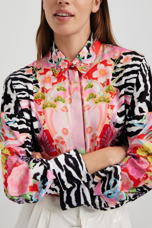 oblačila NFXLT470 ženske Desigual cvetlična zebra srajca