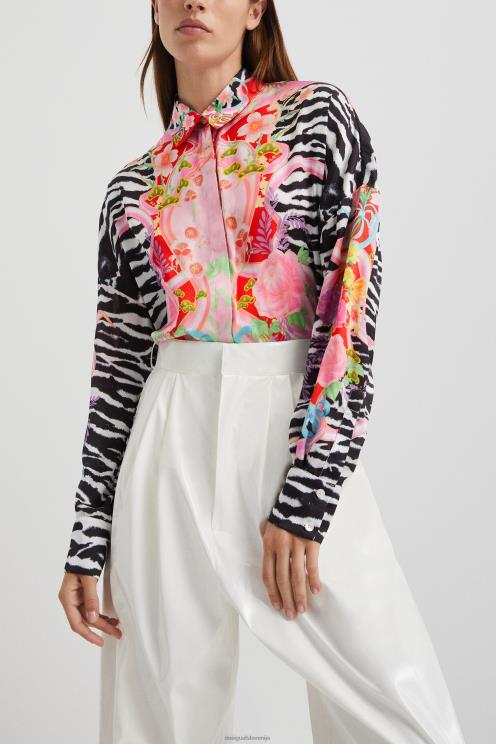 oblačila NFXLT470 ženske Desigual cvetlična zebra srajca