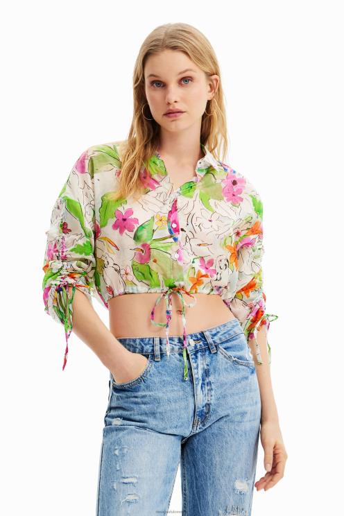 oblačila NFXLT536 ženske Desigual kratka nabrana majica