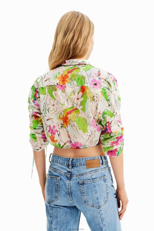 oblačila NFXLT536 ženske Desigual kratka nabrana majica