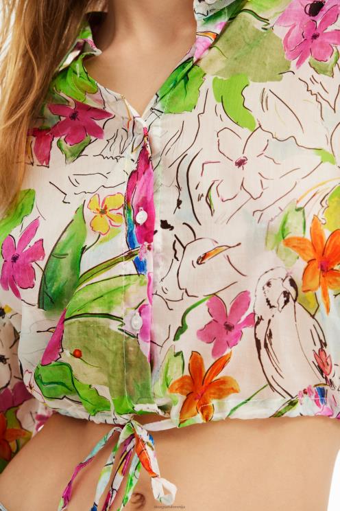 oblačila NFXLT536 ženske Desigual kratka nabrana majica