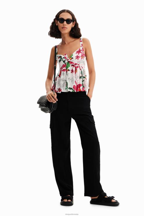 oblačila NFXLT622 ženske Desigual zgornji del s tropskimi naramnicami