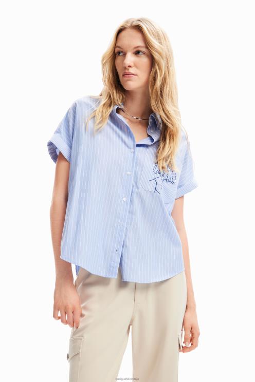 oblačila NFXLT65 ženske Desigual črtasta obrazna majica