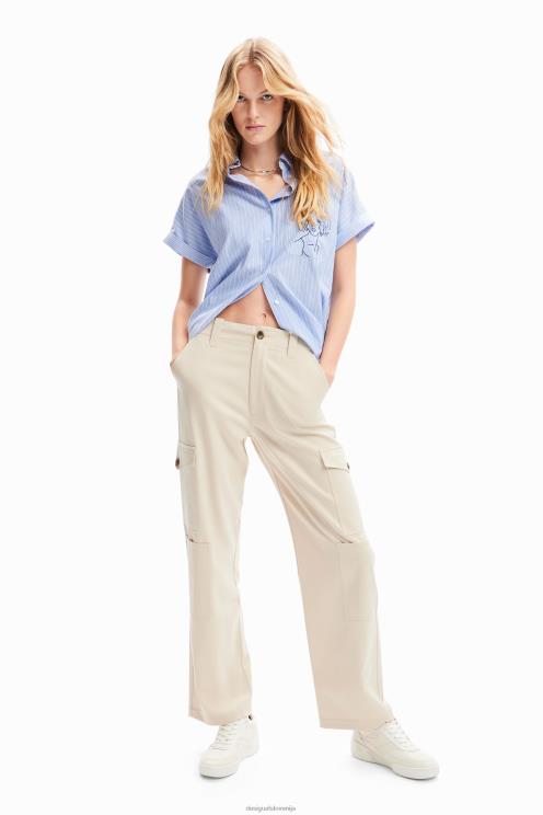 oblačila NFXLT65 ženske Desigual črtasta obrazna majica