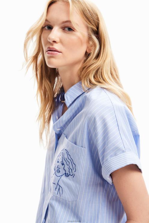 oblačila NFXLT65 ženske Desigual črtasta obrazna majica