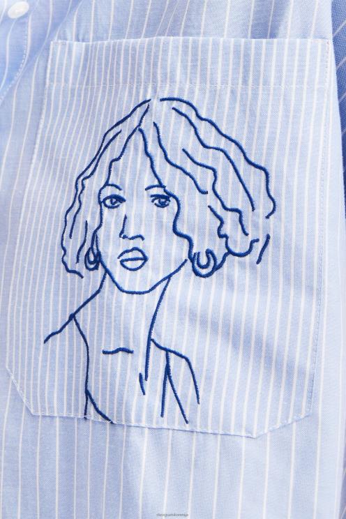 oblačila NFXLT65 ženske Desigual črtasta obrazna majica