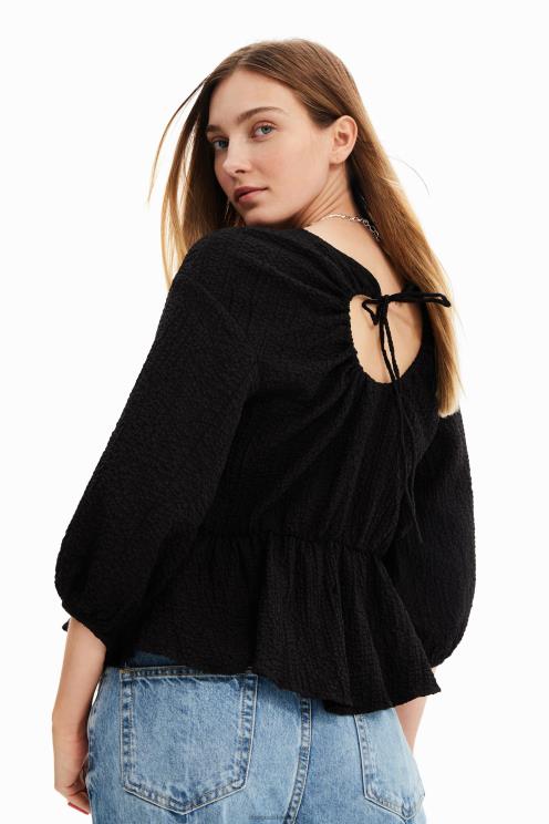 oblačila NFXLT718 ženske Desigual bluza s teksturiranim izrezom