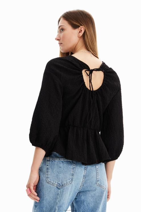 oblačila NFXLT718 ženske Desigual bluza s teksturiranim izrezom