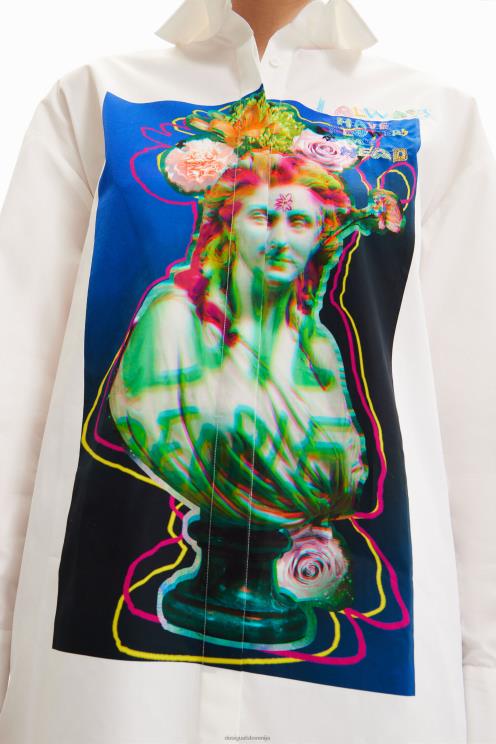 oblačila NFXLT953 ženske Desigual prevelika srajca za prsi