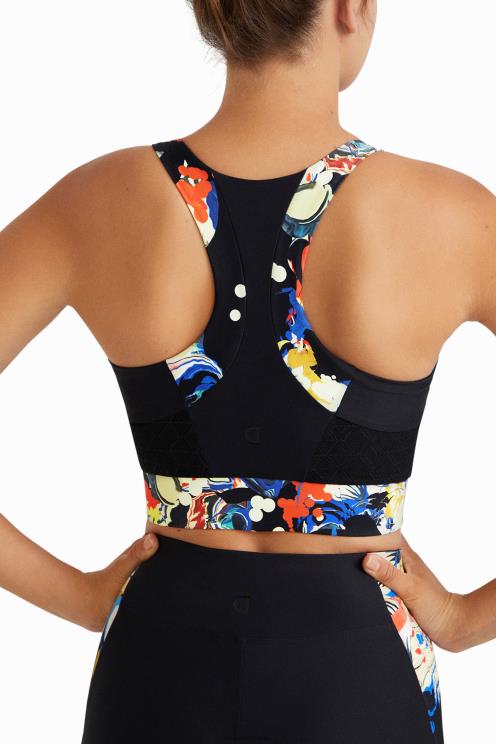 oblačila NFXLT363 ženske Desigual tanek zgornji trak z rožicami