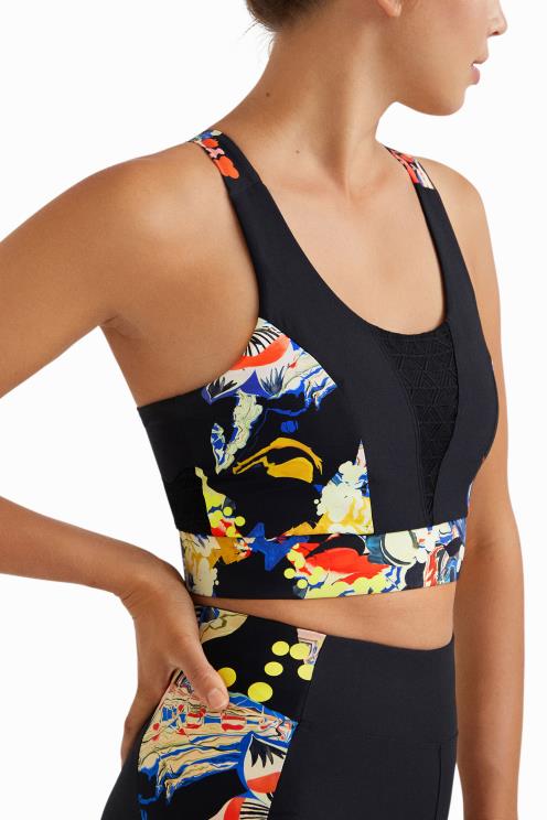 oblačila NFXLT363 ženske Desigual tanek zgornji trak z rožicami