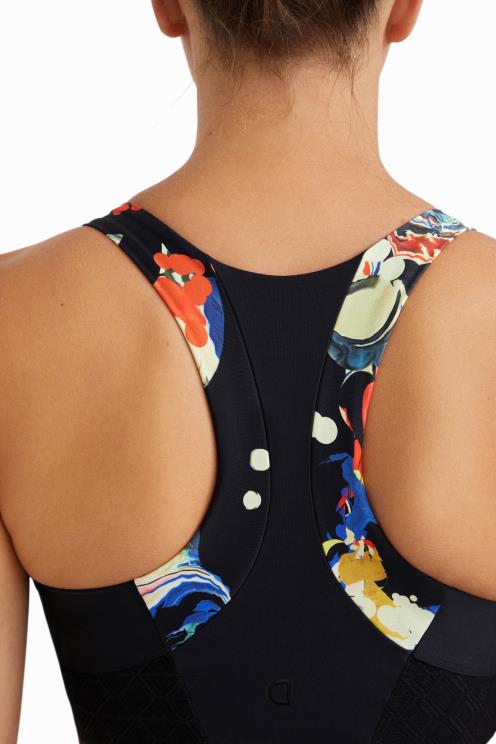 oblačila NFXLT363 ženske Desigual tanek zgornji trak z rožicami