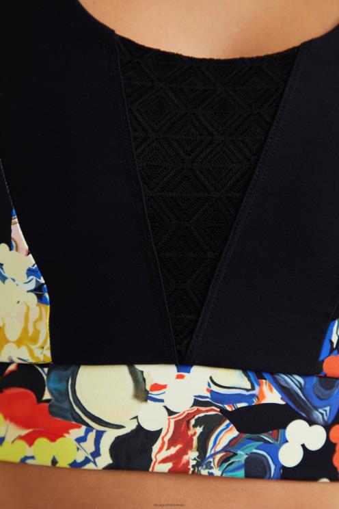 oblačila NFXLT363 ženske Desigual tanek zgornji trak z rožicami