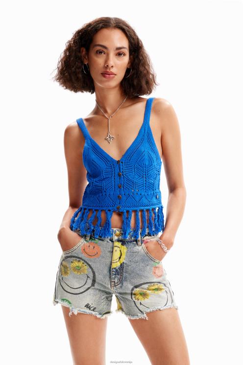 oblačila NFXLT633 ženske Desigual kvačkani crop top