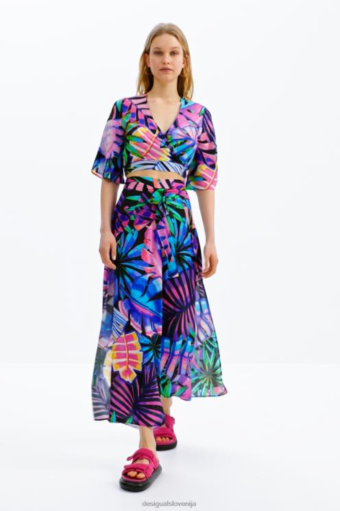 oblačila NFXLT637 ženske Desigual tropski zgornji del z zavijanjem